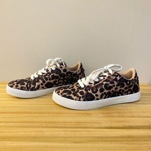 Steve Madden Emmi Leopard Canvas Fashion Sneakers
